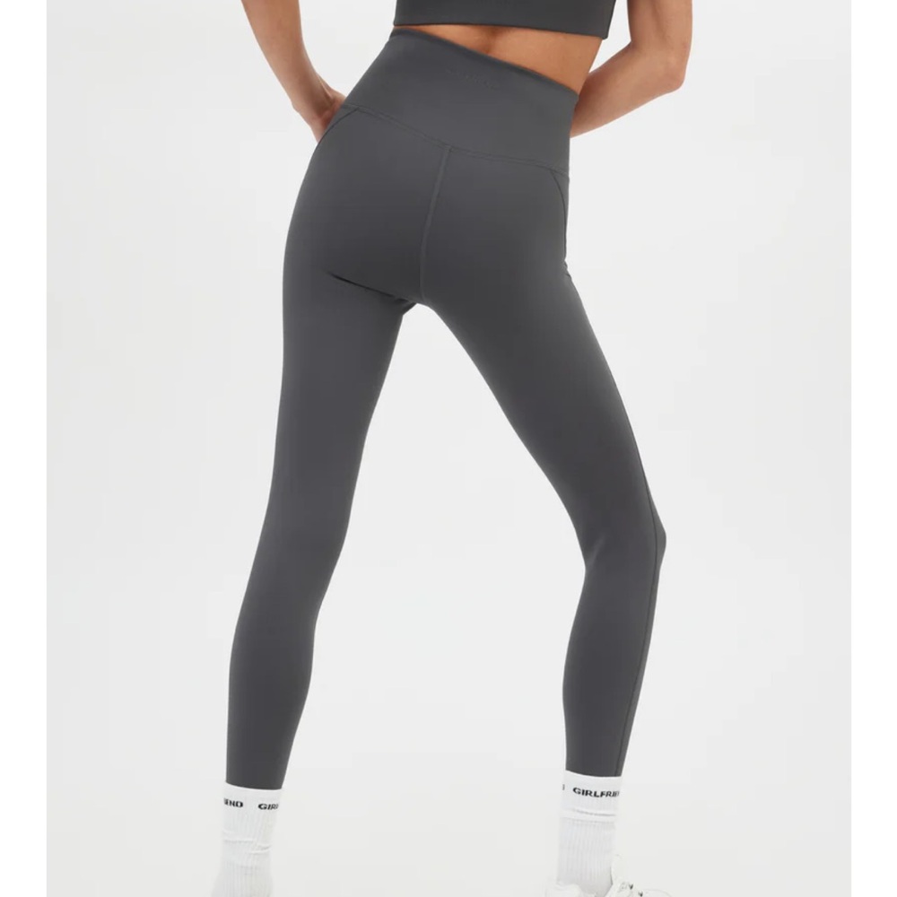 LIKE NEW Girlfriend Collective Smoke Gray Comprehensive High Rise Long Legging - Picture 3 of 5